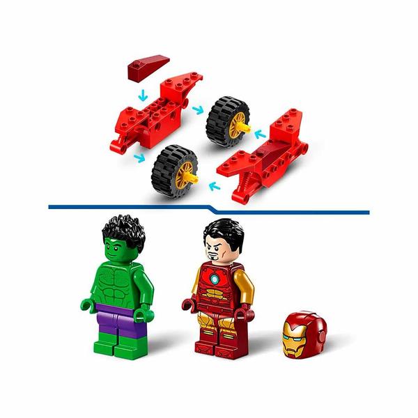 Imagem de Blocos de Montar - Hulk e Homem de Ferro com Moto - 68 peças - LEGO Marvel