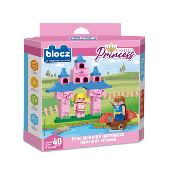 Imagem de Blocos de Montar Infantil Kit 40pçs Colecionável Medieval