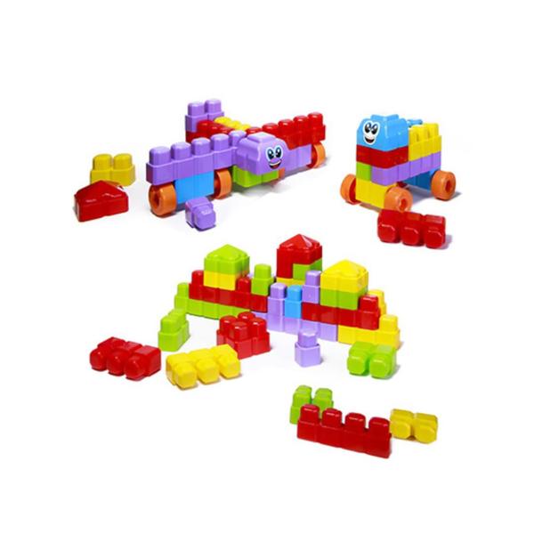 Imagem de Blocos de Montar Infantil Lego M-Bricks Com Rodinhas 93 Peças - Maral