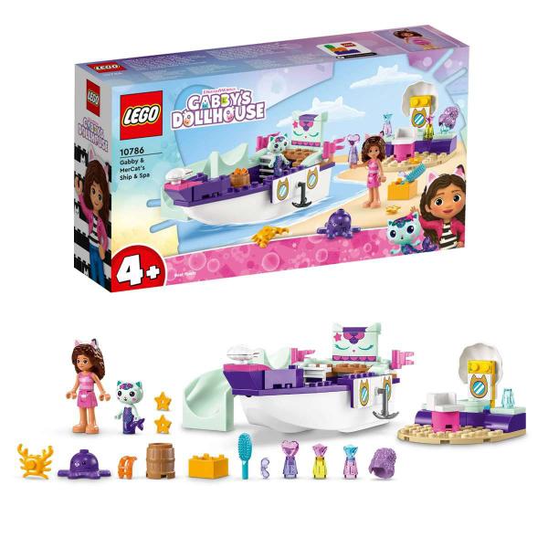 Imagem de Blocos De Montar Lego Gabby's Dollhouse Navio E Spa Da Gabby E Sereiata