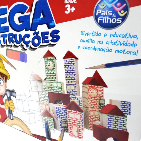 Blocos De Montar Madeira Com 45 Peças - Pais E Filhos - Pais & Filhos Imagem de Blocos De Montar Madeira Com 45 Peças - Pais E Filhos