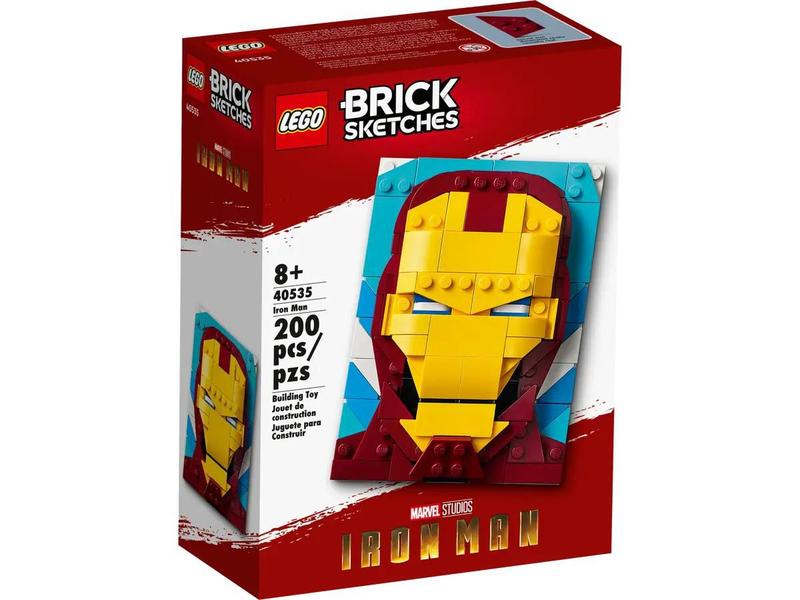 Imagem de Blocos de Montar - Marvel - Brick Sketches - Iron Man - 40535 - Lego M BRINQ