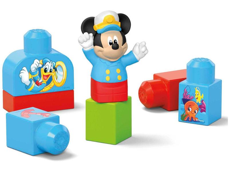 Imagem de Blocos de Montar Mega Bloks Barco  - Barco Clássico do Mickey 18 Peças