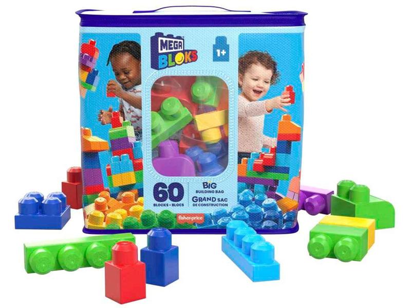 Imagem de Blocos de Montar Mega Bloks Bolsa de Construção  - Mattel 60 Peças