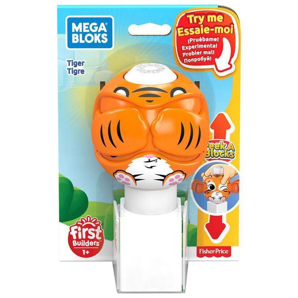 Blocos De Montar-Mega Bloks-Peek A Blocks-Tigre Fisher Price - Mattel Imagem de Blocos De Montar-Mega Bloks-Peek A Blocks-Tigre Fisher Price