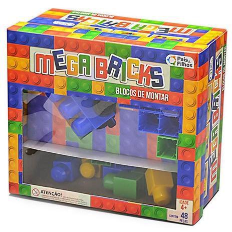 Imagem de Blocos de Montar Mega Bricks 48 Peças Pais e Filhos