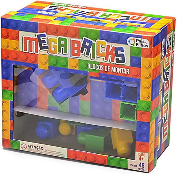 Imagem de Blocos De Montar Mega Bricks 48 Peças - Pais E Filhos