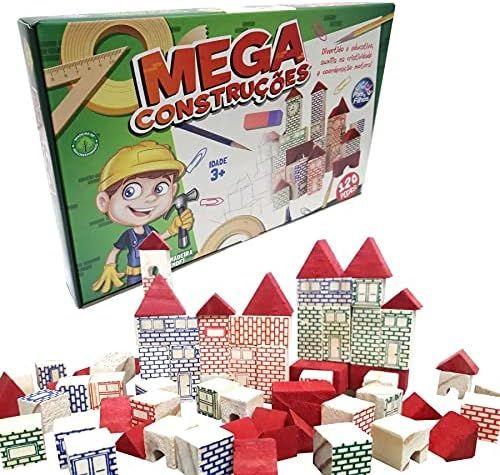 Blocos De Montar Mega Construções 120 Peças Pais E Filhos Imagem de Blocos De Montar Mega Construções 120 Peças Pais E Filhos