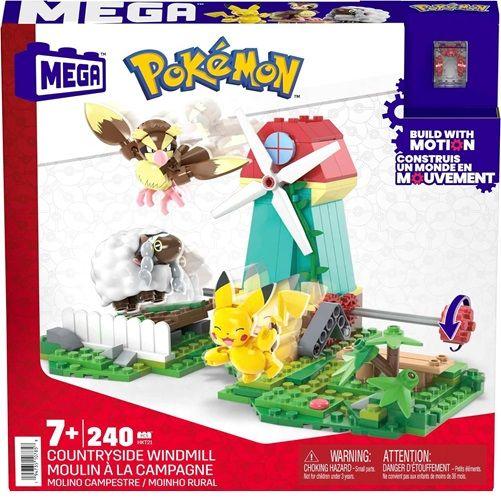 Imagem de Blocos de Montar Mega Unboxed Pokémon Playset Moinho Rural do Pikachu Com 240 Peças - Mattel - HKT21