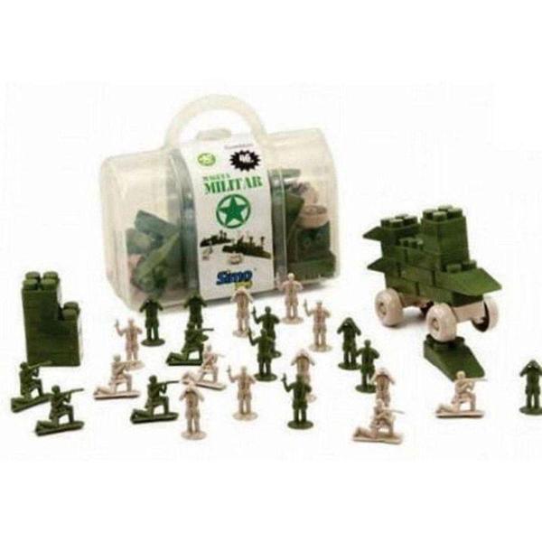 Imagem de Blocos De Montar Meleta Militar- Simo Toys - Simoplast