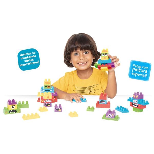 Blocos De Montar Monstrinhos 40 Peças Toyster 002587 Imagem de Blocos De Montar Monstrinhos 40 Peças Toyster 002587