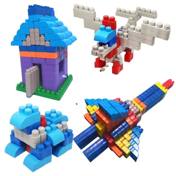 Imagem de Blocos de Montar - Monta Monta - Kit Multi Blocos Brinquedo Didático Infantil  Encaixar Criança