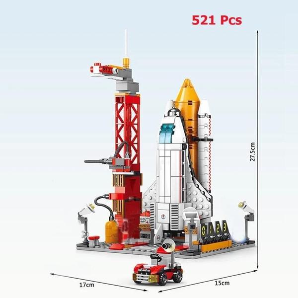 Imagem de Blocos De Montar Nave Ônibus Espacial + Centro De Lançamento