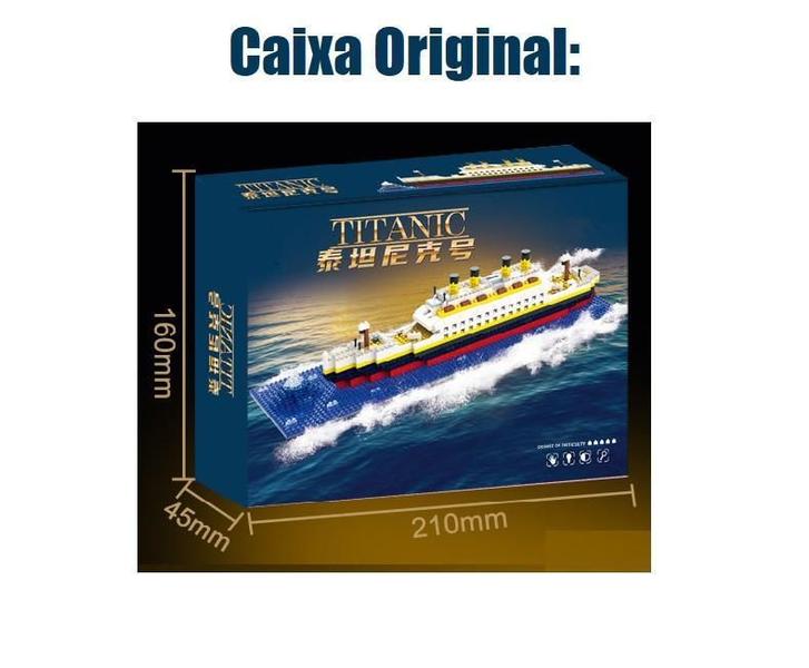 Imagem de Blocos De Montar Navio Titanic 607 Peças (Com Caixa)