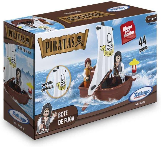 Imagem de Blocos De Montar Piratas Bote De Fuga 44 Peças - Xalingo