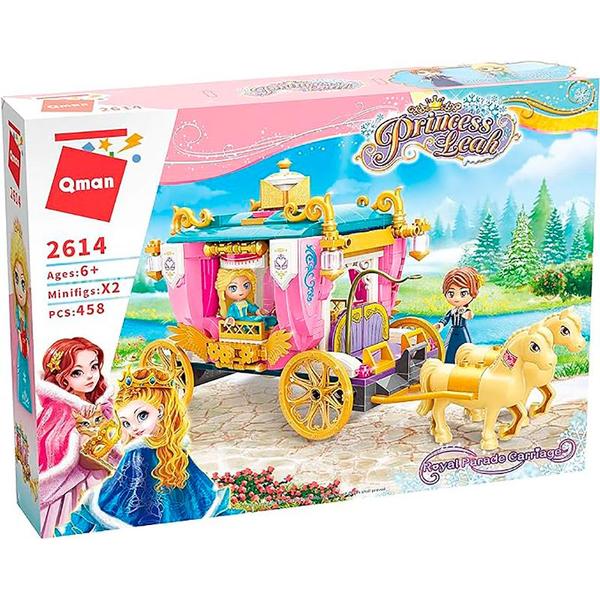 Blocos de Montar Princess Carruagem da Princesa 458 pçs - C2614 - MOMENTAI IMPORT Imagem de Blocos de Montar Princess Carruagem da Princesa 458 pçs - C2614