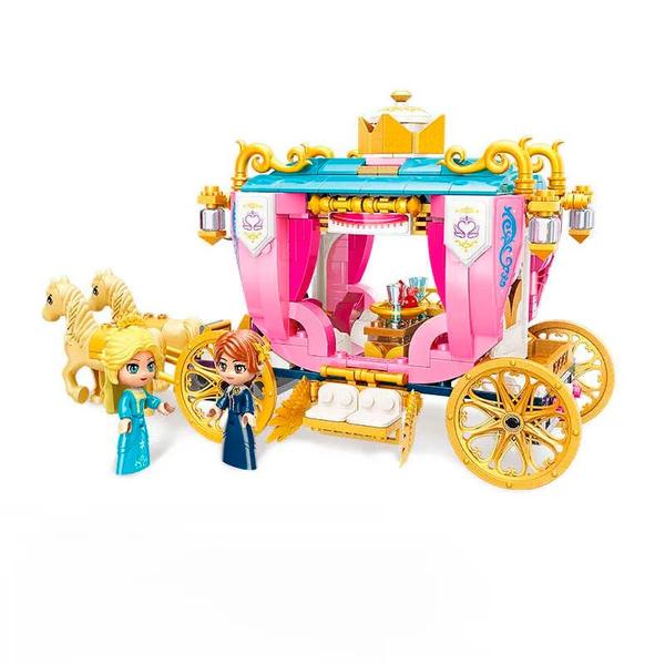 Blocos de Montar Princess Carruagem da Princesa 458 pçs - C2614 - MOMENTAI IMPORT Imagem de Blocos de Montar Princess Carruagem da Princesa 458 pçs - C2614