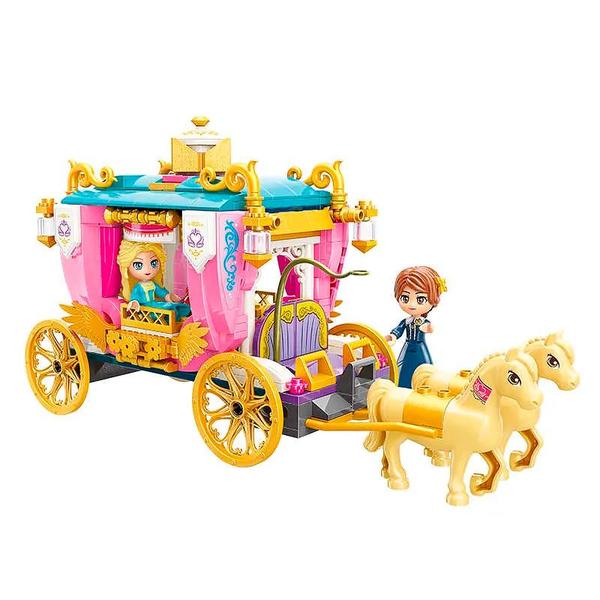 Blocos de Montar Princess Carruagem da Princesa 458 pçs - C2614 - MOMENTAI IMPORT Imagem de Blocos de Montar Princess Carruagem da Princesa 458 pçs - C2614