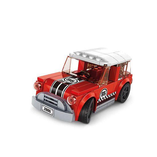 Imagem de Blocos de montar super car cooper vermelho e branco 115 pçs