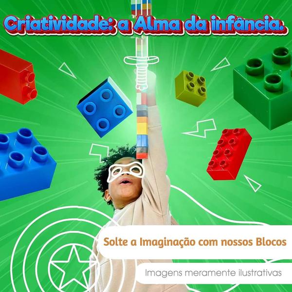 Imagem de Blocos de montar tand 60 peças grandes mochilinha