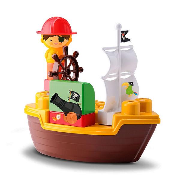 Imagem de Blocos de Montar Tchuco Bloks Navio Pirata 49 pçs - 0247 - Samba Toys