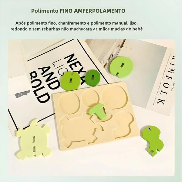 Blocos de Quebra-Cabeça 3D de Tartaruga - Brinquedo Educativo DIY para Crianças Imagem de Blocos de Quebra-Cabeça 3D de Tartaruga - Brinquedo Educativo DIY para Crianças