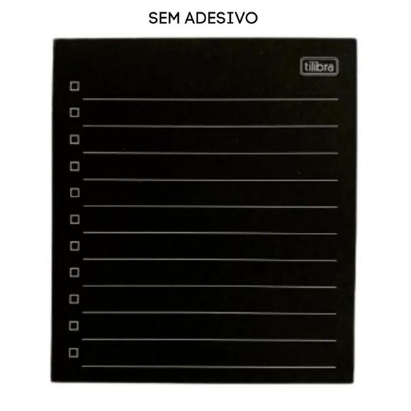 Imagem de Blocos de Recados Tili Notes e Checklist 50 e 100 folhas Preto