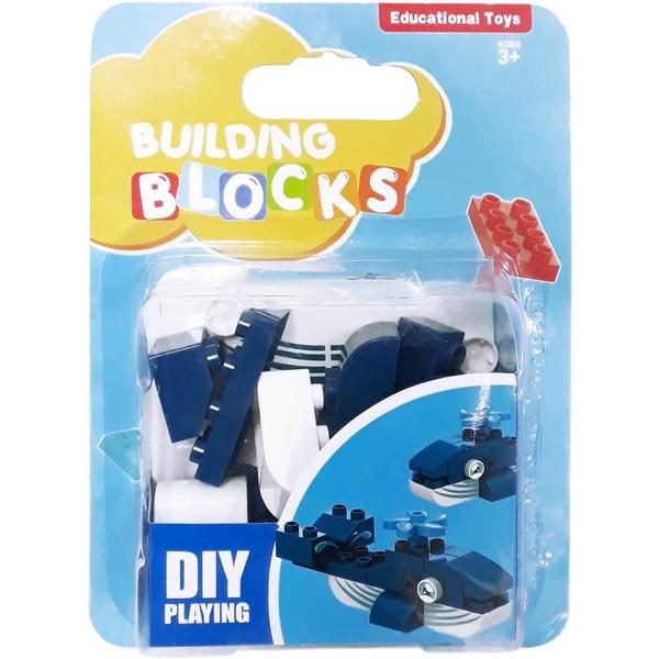 Blocos duplos baleia 18 pecas jie star - JIE_STAR Imagem de Blocos duplos baleia 18 pecas jie star