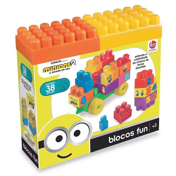 Imagem de Blocos Fun De Montar Minions 38 Peças Líder Brinquedos