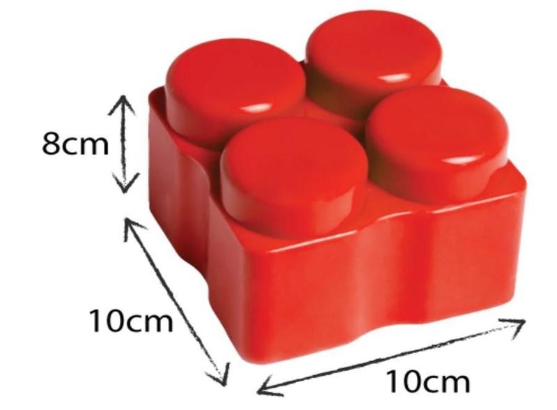 Imagem de Blocos Gigantes De Montar 4 Cores Pegue & Monte - Kit 50 Peç