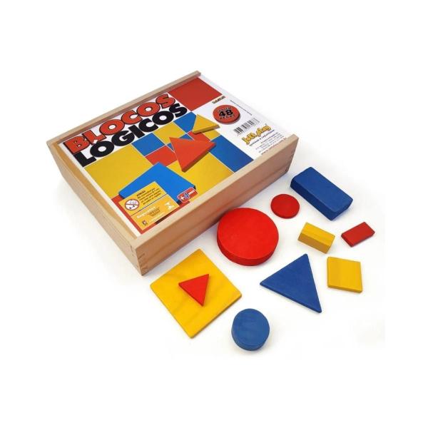 Blocos Lógicos Geométricos Brinquedo Pedagógico Matemática em madeira - Jottplay - 4 anos Imagem de Blocos Lógicos Geométricos Brinquedo Pedagógico Matemática em madeira - Jottplay - 4 anos