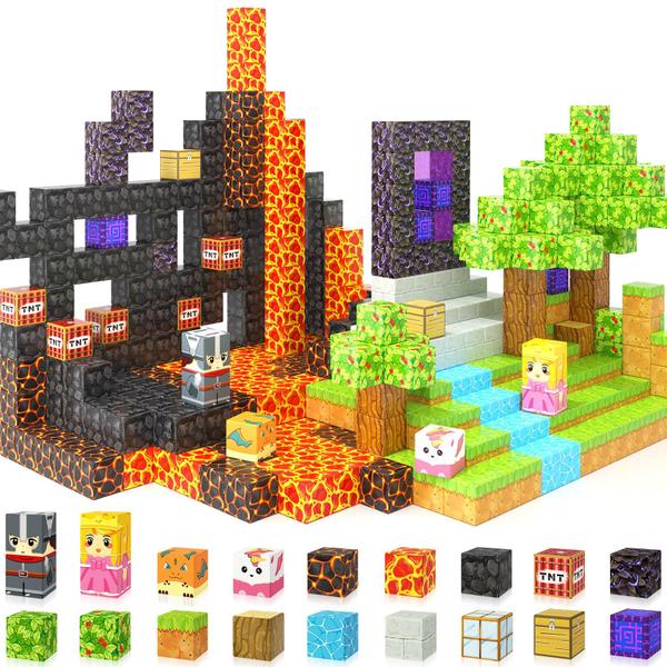 Imagem de Blocos magnéticos Coodoo Build Mine Magnet World Magic Forest