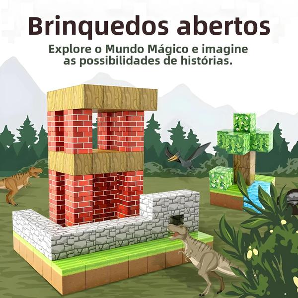 Imagem de Blocos Magnéticos Montessori - Brinquedos Sensoriais para Meninos e Meninas