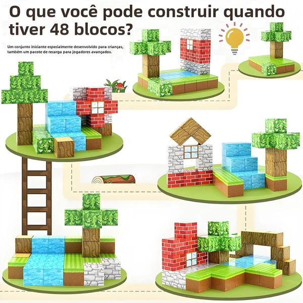 Imagem de Blocos Magnéticos Para Meninos Meninas Stem Montessori Brinquedos Sensoriais Construir Meu Ímã