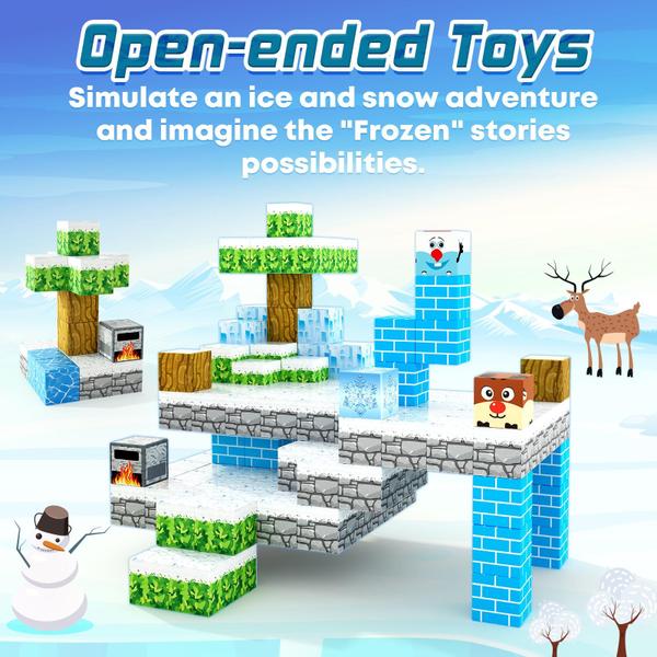 Blocos magnéticos Toylogy Build Mine Magnet World Frozen Imagem de Blocos magnéticos Toylogy Build Mine Magnet World Frozen