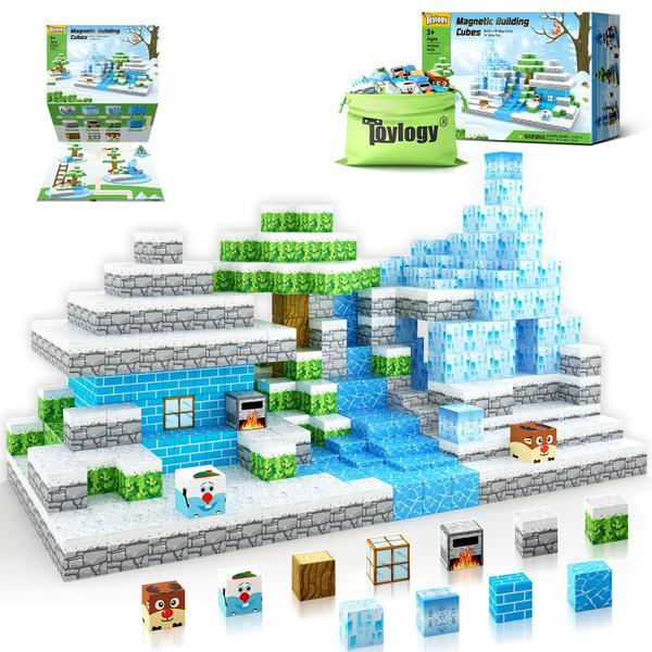 Blocos magnéticos Toylogy Build Mine Magnet World Frozen Imagem de Blocos magnéticos Toylogy Build Mine Magnet World Frozen
