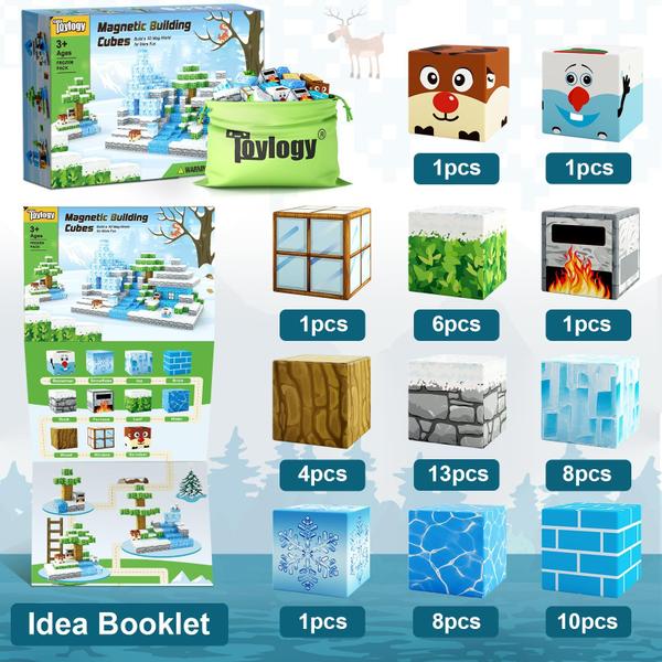Blocos magnéticos Toylogy Build Mine Magnet World Frozen Imagem de Blocos magnéticos Toylogy Build Mine Magnet World Frozen