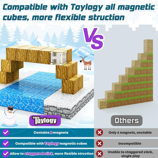 Blocos magnéticos Toylogy Build Mine Magnet World Frozen Imagem de Blocos magnéticos Toylogy Build Mine Magnet World Frozen