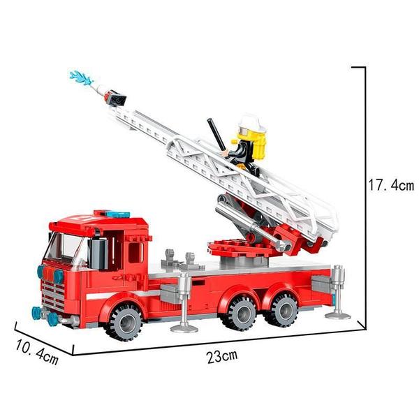 Imagem de Blocos Montar Bombeiros Resgate Emergência 613Pcs 3621-