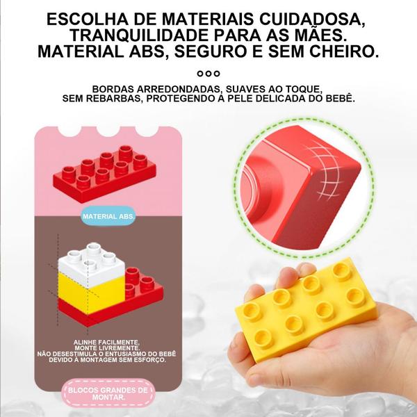 Imagem de Blocos Montar Brinquedo Educativo Infantil de Construção Transformação Robô STEAM 158 Peças Brastoy