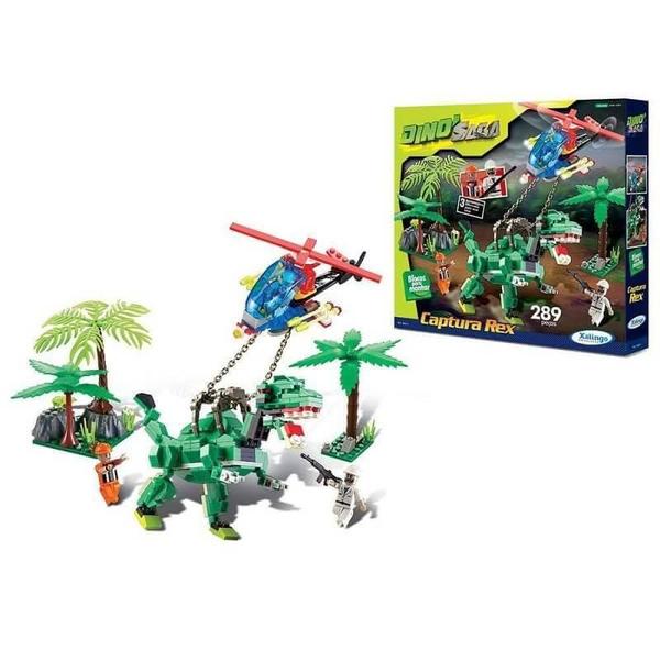 Imagem de Blocos Montar Dino Saga Captura Rex 286 Pçs 650.9 - Xalingo