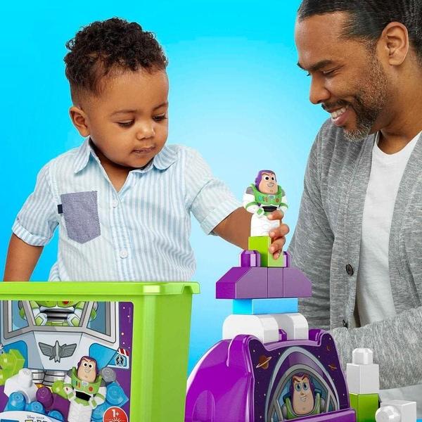 Imagem de Blocos Montar Mega Bloks Balde Buzz Lightyear 25peças