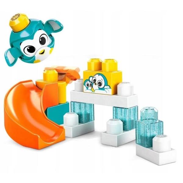 Imagem de Blocos Montar Mega Bloks Peek-a-Boo Tobogan Pinguim 14Peças