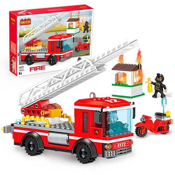 Blocos Montar Neotown Resgate Dos Bombeiros 260Pcs 4172 - Coml Belatorre Imagem de Blocos Montar Neotown Resgate Dos Bombeiros 260Pcs 4172