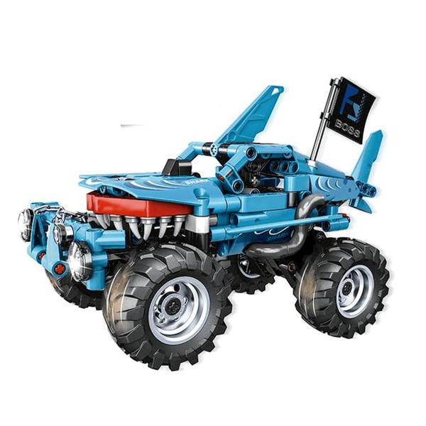 Imagem de Blocos para Montar Off Road Azul Super Máquina na Pista Xalingo