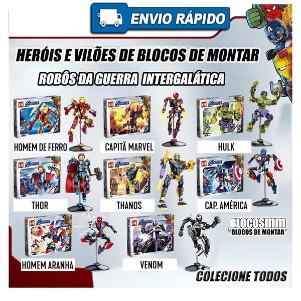 Blooco de montar vingadores + marvel herois de ação - COLLECTION Imagem de Blooco de montar vingadores + marvel herois de ação