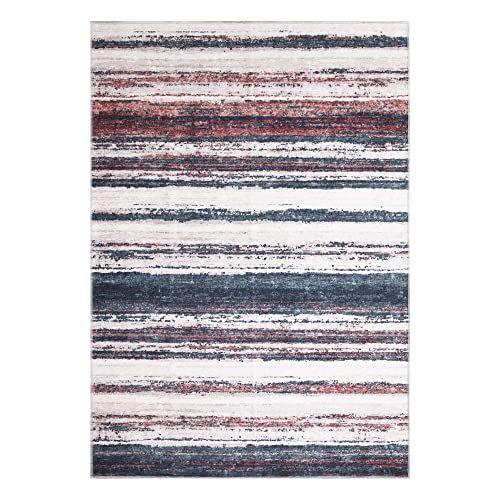 Imagem de Bloom Rugs Mysia Washable 8x10 Tapete - Creme Multicolor Tapete de Área Ombre Moderna para Sala de Estar, Quarto, Sala de Jantar e Cozinha - Tamanho Exato: 7'8" x 10'