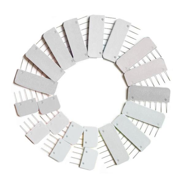 Bloqueadores Para Tricô Knitpro Branco Com 20 Peças Imagem de Bloqueadores Para Tricô Knitpro Branco Com 20 Peças