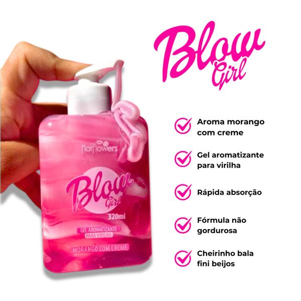 Imagem de Blow Girl Gel Aromatizante Beijável para Virilha Hot Flowers - 320ml