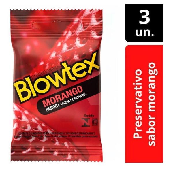 Imagem de Blowtex preservativo morango com 3 unidades